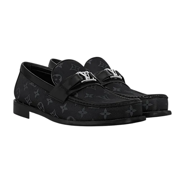 Giày Lười Nam Louis Vuitton LV Major Loafers Monogram Eclipse 1ADE65 Màu Đen Size 39