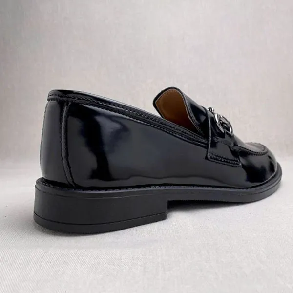 Giày Lười Nam Made in Italy Mocassini Alex-14_Black (0437) Màu Đen Size 39
