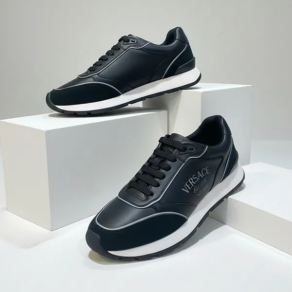 Giày Sneaker Nam Versace 1021242 1A15643 1B000 Màu Đen Size 41