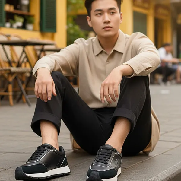 Giày Sneaker Nam Versace 1021242 1A15643 1B000 Màu Đen Size 41