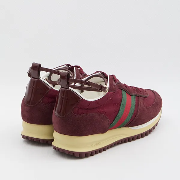 Giày Sneaker Nữ Gucci Nora Sneakers 832918 6144 Màu Đỏ Burgundy Size 35.5