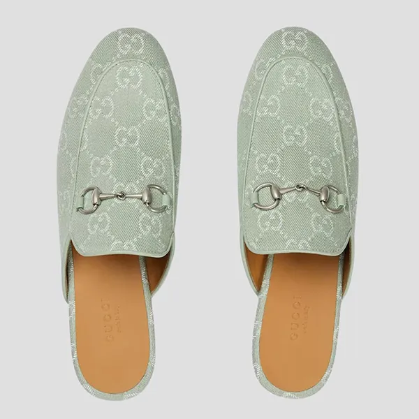 Giày Sục Nữ Gucci Princetown Slipper In Sage Green Slipper 784913-FADCX-3448 Màu Xanh Green Size 36