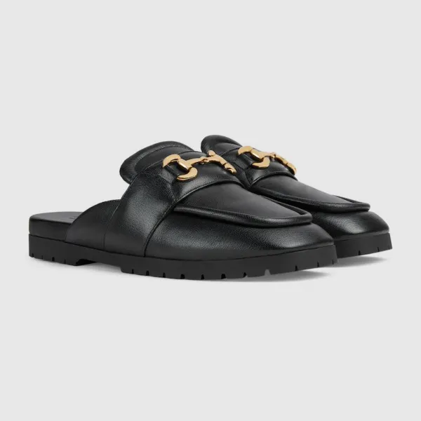 Giày Sục Nam Gucci Mule Black 771076-AACAI-1000 Màu Đen Size 42