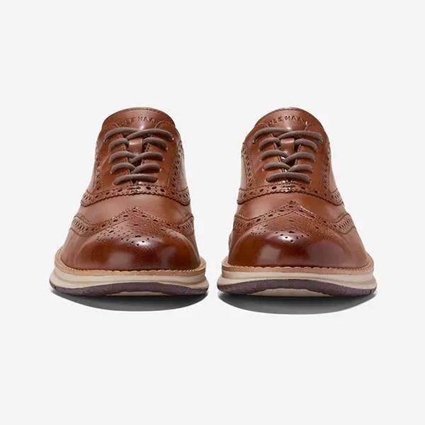 Giày Tây Nam Cole Haan Øriginal Grand Energyweave Wingtip Oxfords C40676 Màu Nâu Size 40