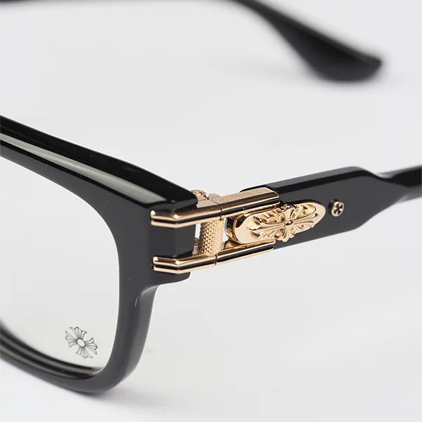 Gọng Kính Chrome Hearts Black Gold Plated Glasses Màu Đen - Vàng
