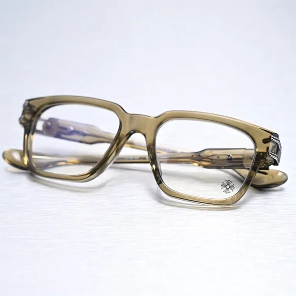 Gọng Kính Chrome Hearts Bulge Army Glasses Màu Vàng Nâu