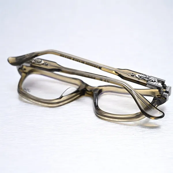Gọng Kính Chrome Hearts Bulge Army Glasses Màu Vàng Nâu