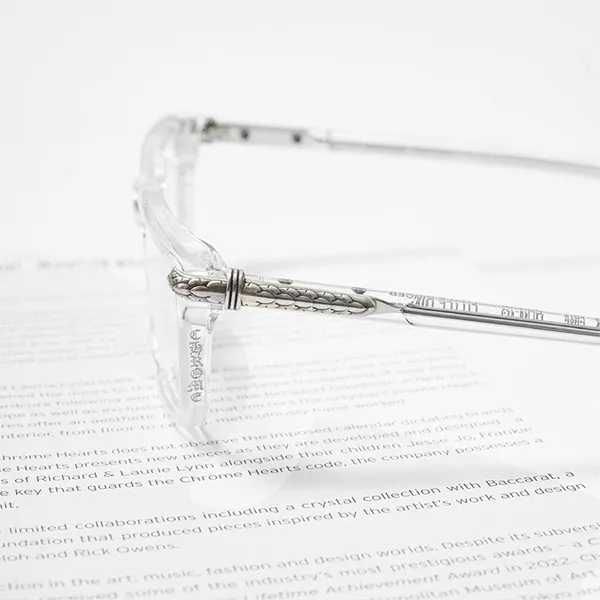 Gọng Kính Chrome Hearts Little Dinger Crystal Màu Trong Suốt