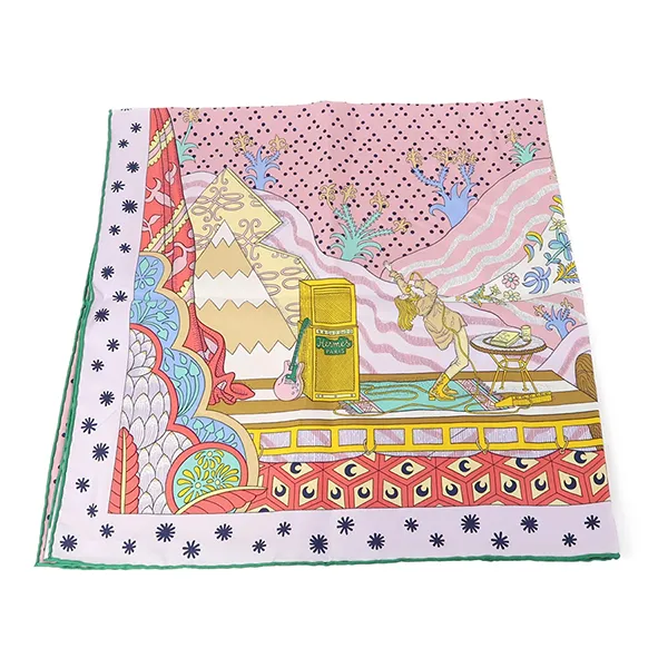 Khăn Lụa Nữ Hermès Le Premier Chant Carre Twill Scarf 90 Màu Hồng