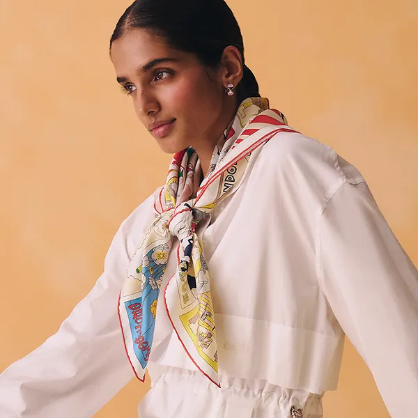 Khăn Lụa Nữ Hermès On Est Bien Ici ! Scarf 90x90 H004298S 08 Màu Kem