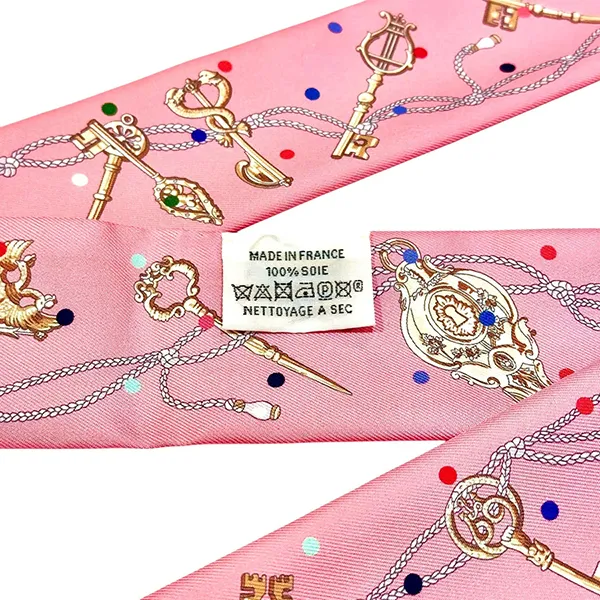 Khăn Nữ Hermès Twilly Pink GA001 Màu Hồng