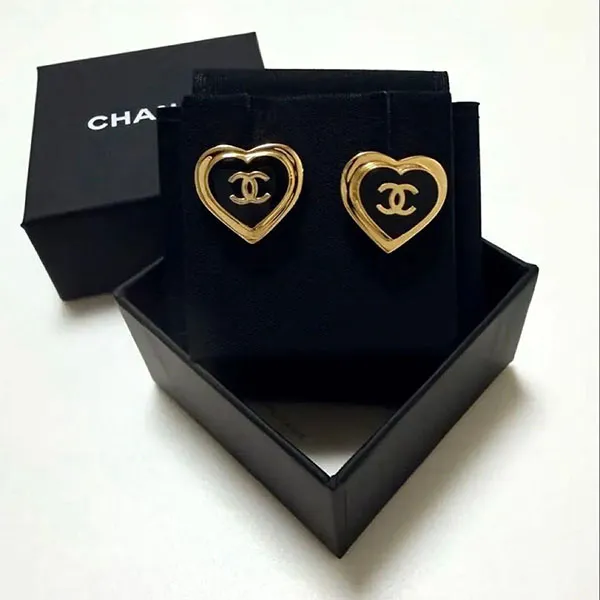 Khuyên Tai Nữ Chanel ABH118 B23545 Earrings Màu Đen