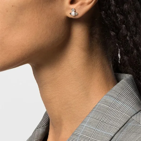 Khuyên Tai Nữ Vivienne Westwood Balbina Earrings Fleas Màu Bạc