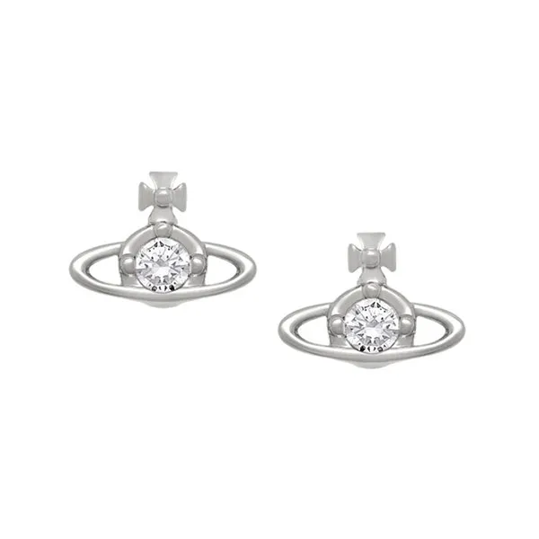 Khuyên Tai Nữ Vivienne Westwood Nano Solitaire Earrings 8050889135258 Màu Bạc