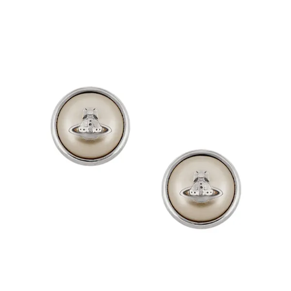 Khuyên Tai Nữ Vivienne Westwood Olga Earrings Màu Trắng/Bạc