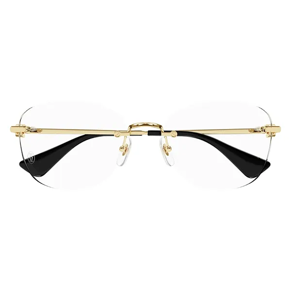 Kính Mắt Cận Cartier Trinity CT0414O 001 Glasses Gọng Vàng Đen