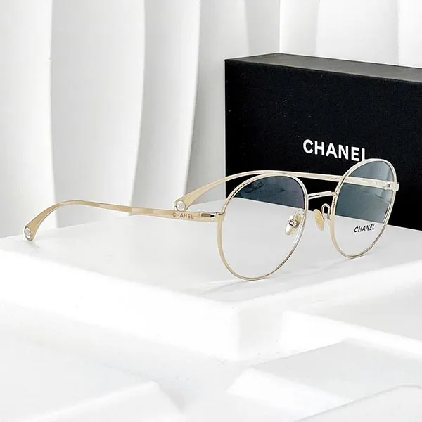 Kính Mắt Cận Chanel 2209 Eyeglasses Màu Vàng Gold