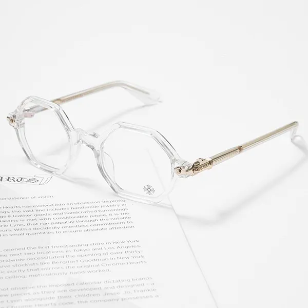 Kính Mắt Cận Chrome Hearts Clitco Crystal Trong Suốt