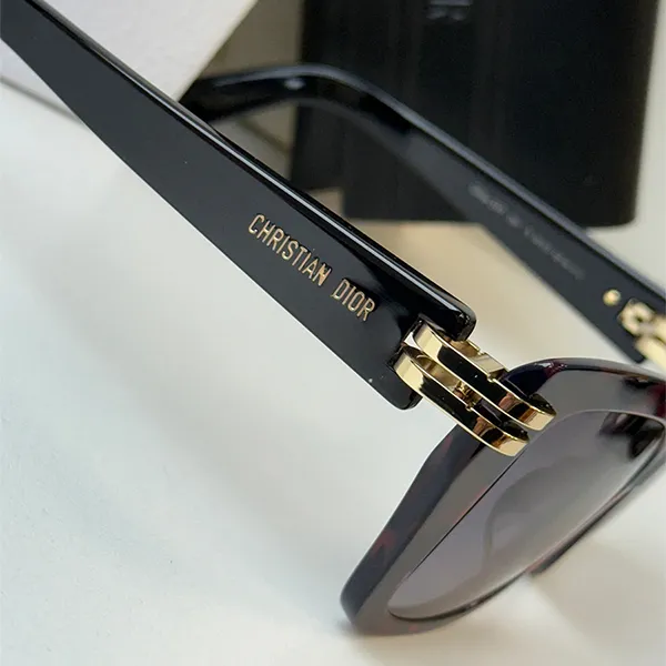 Kính Mát Dior S1F Oversized Butterfly Sunglasses In Red Havana S1F 25A1 Màu Đỏ Havana