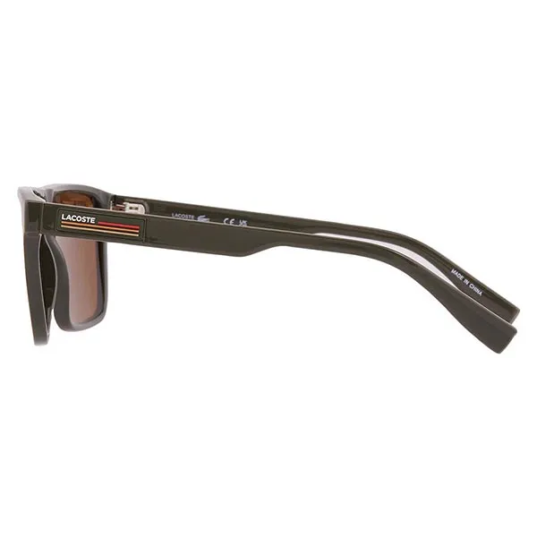 Kính Mát Nam Lacoste Brown Square Men's Sunglasses L6027S 275 57 Màu Nâu