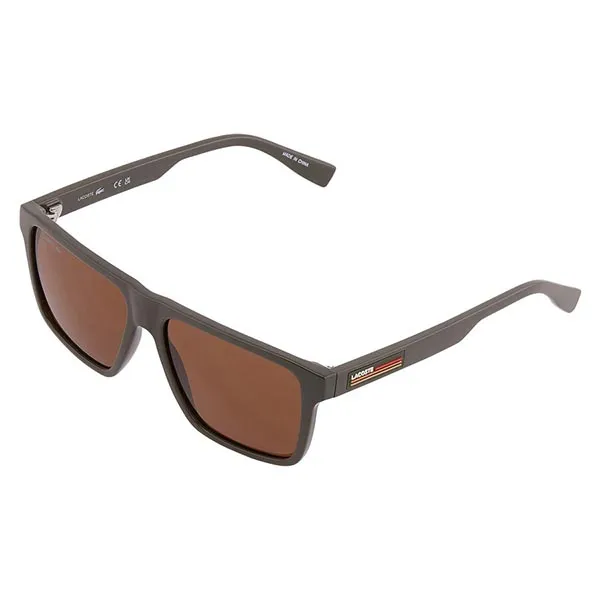Kính Mát Nam Lacoste Brown Square Men's Sunglasses L6027S 275 57 Màu Nâu