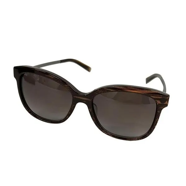 Kính Mát Unisex Jil Sander Sunglasses J3012 Brown X Silver Màu Nâu Đen