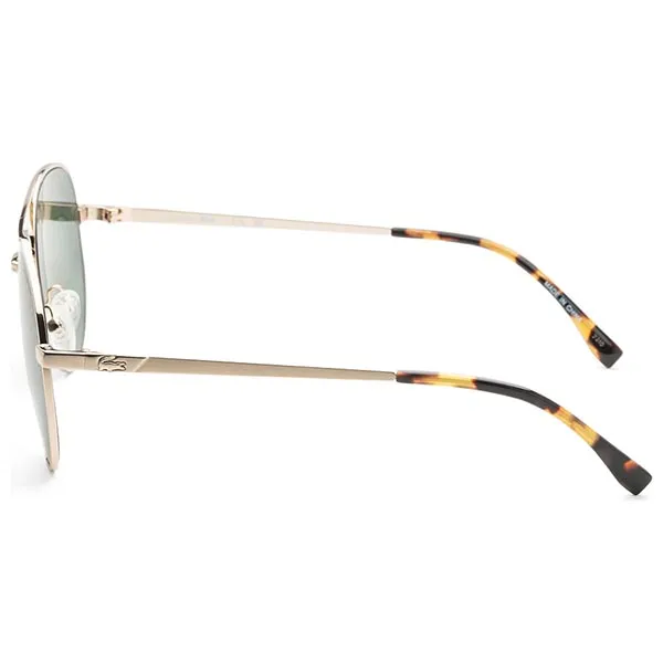 Kính Mát Unisex Lacoste Polarized Gold Aviator Sunglasses L233SP 714 60 Màu Xanh