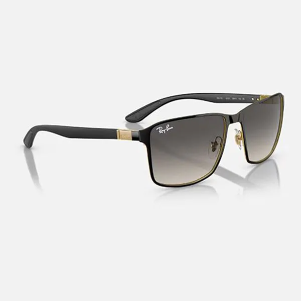 Kính Mát Unisex Rayban RB3721 187/11 Polished Black On Gold Màu Đen Xám