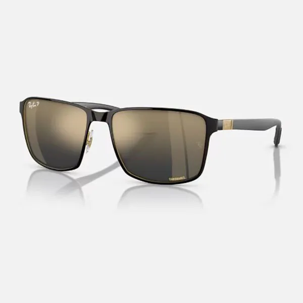 Kính Mát Unisex Rayban RB3721CH 187/J0 Polarized+ Lenses Màu Đen Vàng
