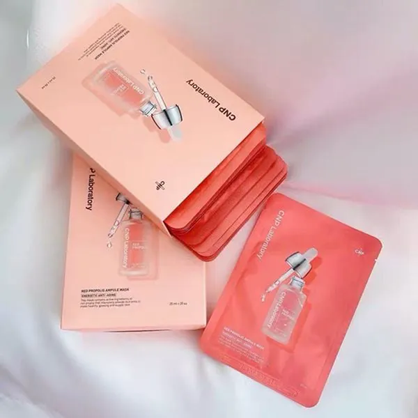 Mặt Nạ Keo Ong Đỏ Phục Hồi Da CNP Laboratory Red Propolis Ampule Mask (1 Hộp x 10 Miếng)