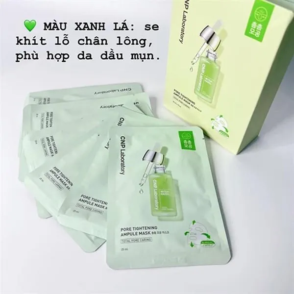 Mặt Nạ Se Khít Lỗ Chân Lông, Săn Chắc Da CNP Laboratory Pore Tightening Ampule Mask (1 Hộp x 10 Miếng)