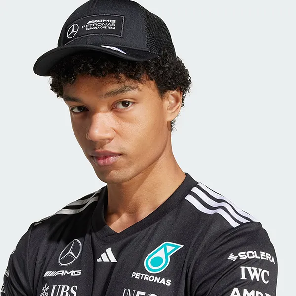 Mũ Adidas Mercedes Amg Petronas Formula One Team Snapback Logo Trucker Cap JX6449 Màu Đen