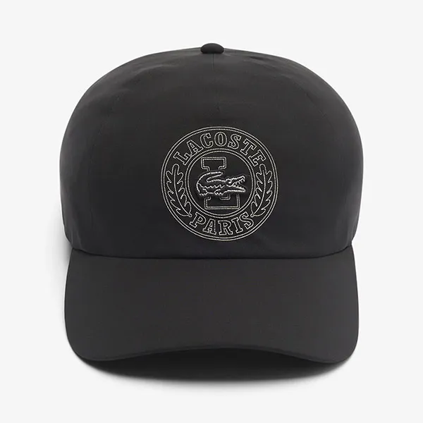 Mũ Lacoste Adjustable Water-Repellent Cap RK9457 031 Màu Đen