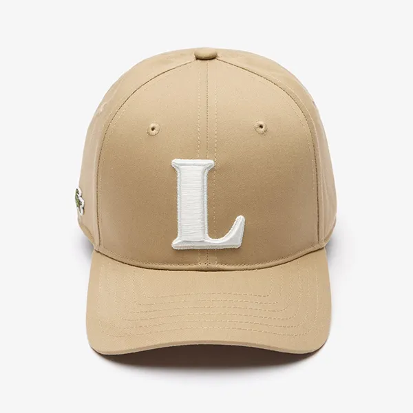 Mũ Lacoste Baseball Cap With 3D Embroidery RK0342- 02S Màu Be