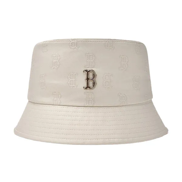 Mũ MLB Classic Monogram Bucket Hat Boston Red Sox 3AHTM014N-43CRD Màu Kem