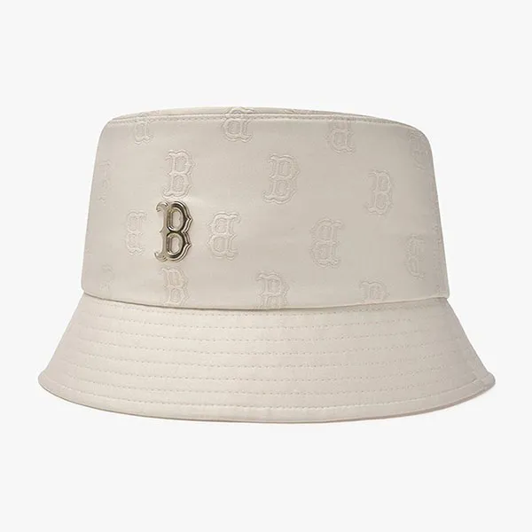 Mũ MLB Classic Monogram Bucket Hat Boston Red Sox 3AHTM014N-43CRD Màu Kem