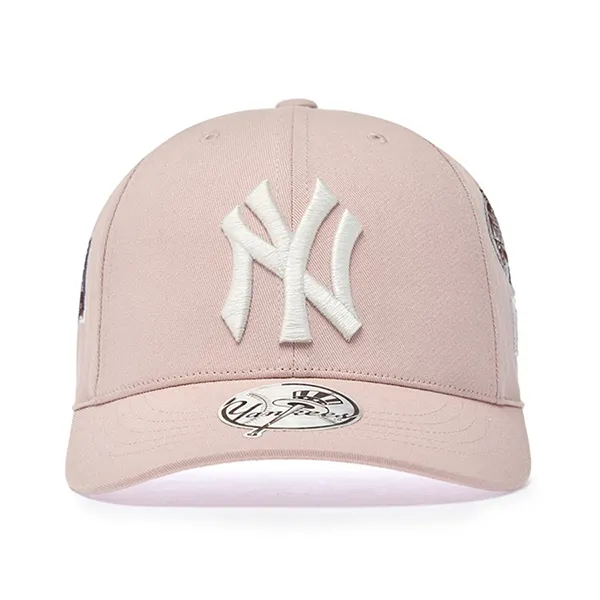 Mũ MLB Signature All-Over Patch Structure Ball Cap New York Yankees 3ACPB316N-50COP Màu Hồng Nhạt