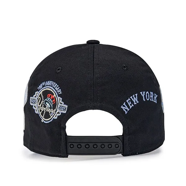 Mũ MLB Signature All-Over Patch Structure Ball Cap New York Yankees 3ACPB316N-50BKS Màu Đen