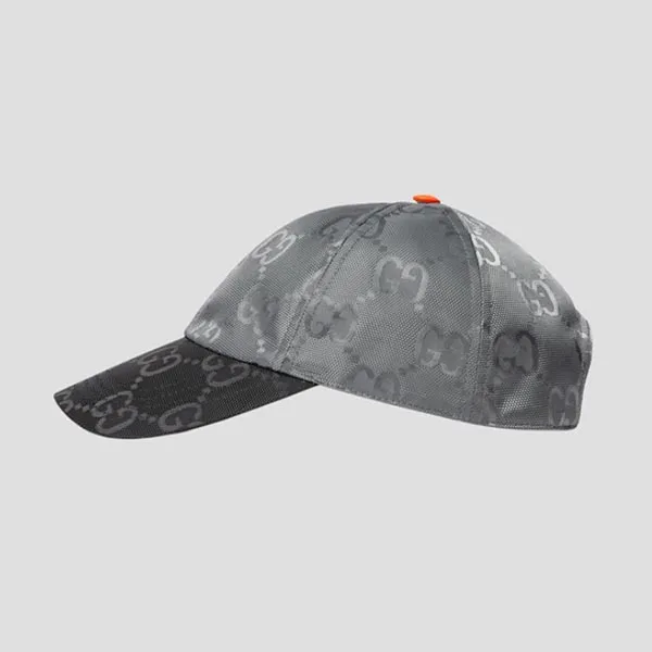 Mũ Nam Gucci GG Nylon Match Baseball Cap Gray Black 857514 4HBIX 1160 Màu Xám Đen Size M