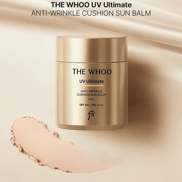Phấn Chống Nắng Whoo UV Ultimate Anti-Wrinkle Cushion Sun Balm SPF 50+/PA++++ 13g (Unbox)