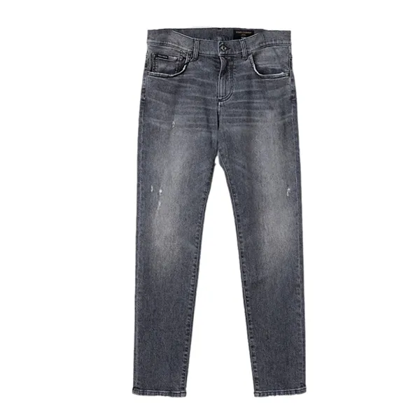 Quần Jeans Nam Dolce & Gabbana D&G Denim Light Grey With Tag Logo Slim Fit GY07CD G8NX8 S9001 Màu Xám Nhạt Size 46