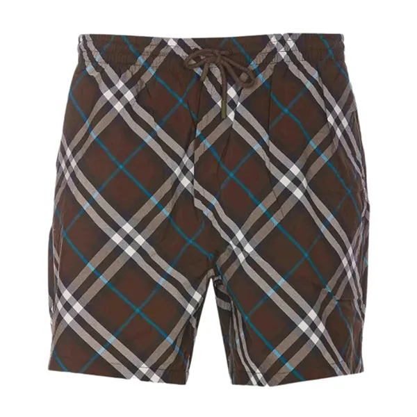Quần Short Nam Burberry Green Check 8112094 Màu Nâu Size S
