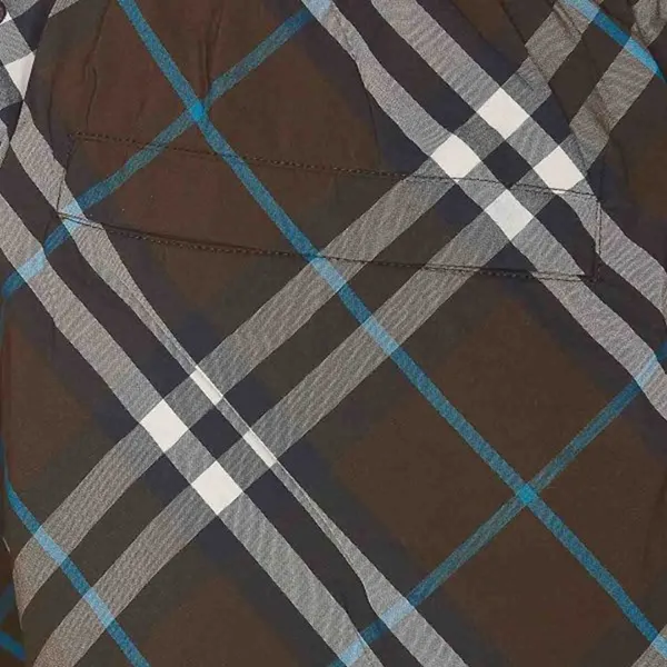 Quần Short Nam Burberry Green Check 8112094 Màu Nâu Size S