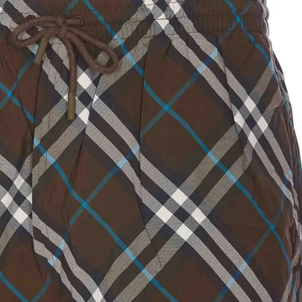 Quần Short Nam Burberry Green Check 8112094 Màu Nâu Size S