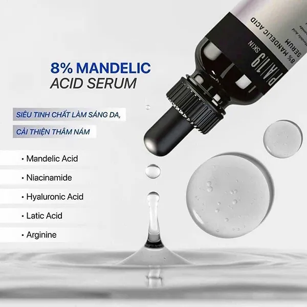 Serum Hỗ Trợ Sáng Da Cải Thiện Thâm Mụn PA19 Skin 8% Mandelic Acid 30ml