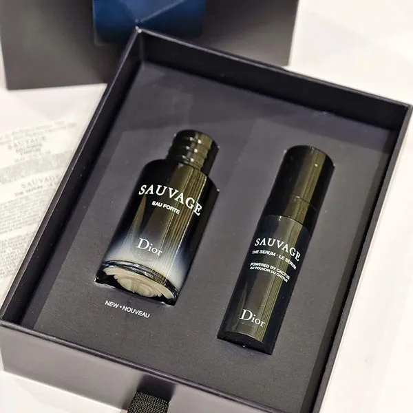 Set Nước Hoa Nam Dior Sauvage Eau Forte (Parfum 10ml + Serum 5ml)