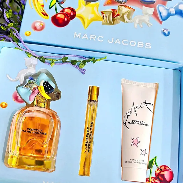 Set Nước Hoa Nữ Marc Jacobs Perfect (EDP 100ml + EDP 10ml + Lotion 75ml)