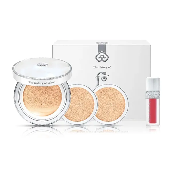 Set Phấn Nước Dưỡng Trắng Whoo Radiant White Moisture Set 4 Món