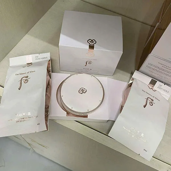 Set Phấn Nước Whoo Seol Radiant White Tone Up Sun Cushion (1 cushion full + 2 lõi)