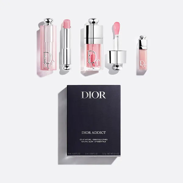 Set Son Dưỡng Dior Addict Duo Hydrating Lip Balm And Lip Oil 3 Món